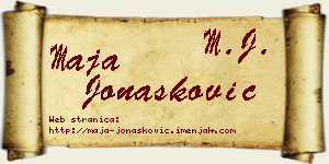 Maja Jonašković vizit kartica